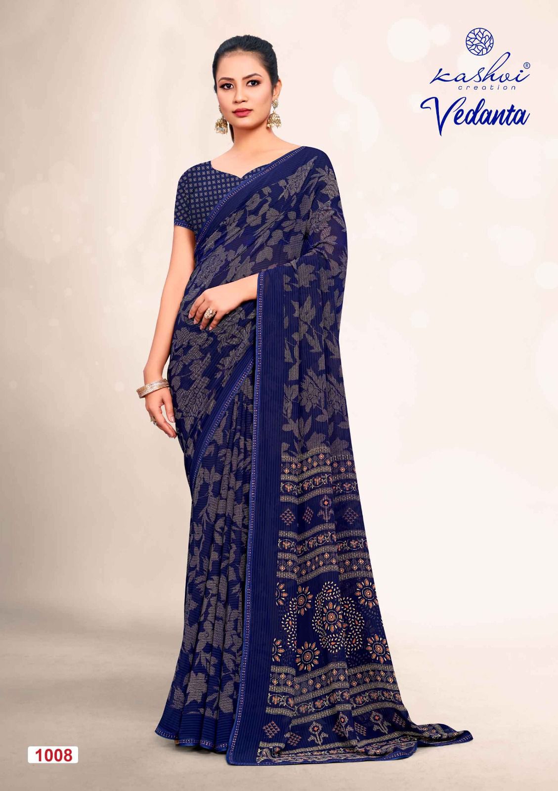 Vedanta By Kashvi Georgette Printed Sarees Wholesale Price In Surat